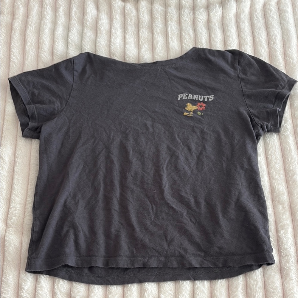 Peanuts Graphic Tee in Dark Gray